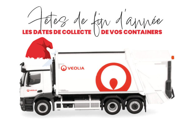 Collecte des containers à poubelle / 25 Décembre et 1er Janvier