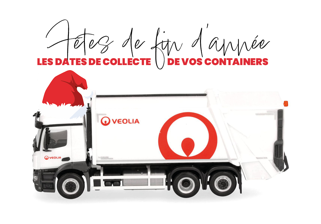 Collecte des containers à poubelle / 25 Décembre et 1er Janvier