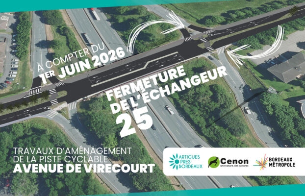 Travaux / Fermeture de l&rsquo;échangeur 25 à partir du 1er Juin