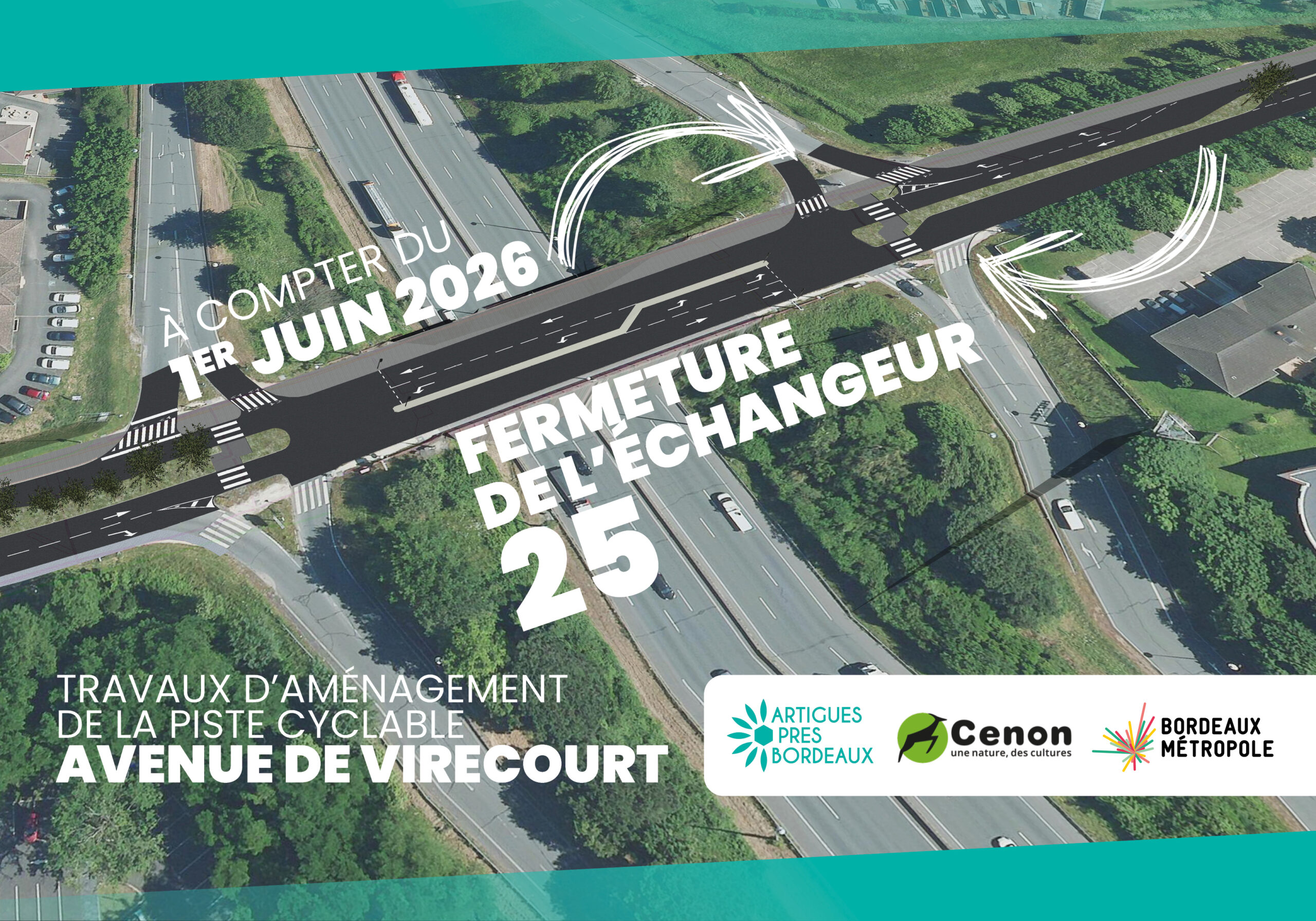Travaux / Fermeture de l&rsquo;échangeur 25 à partir du 1er Juin