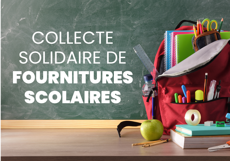 Collecte solidaire de fournitures scolaires